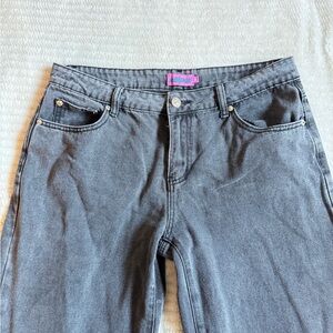 Edikted low rise baggy black jeans